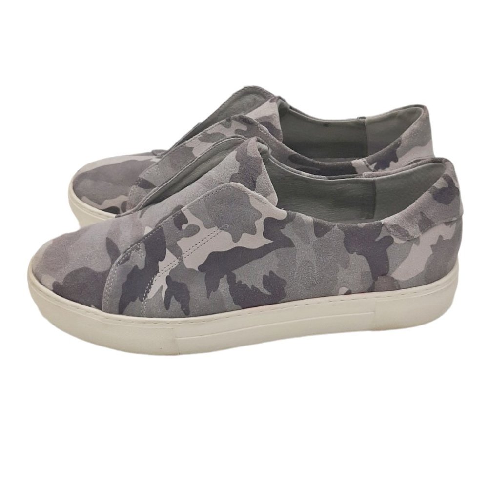 J/Slides NYC Gray Camo Suede Slip On Platform Sneakers SZ 10 - Picture 7 of 12